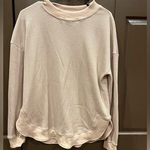 Women’s cream colored waffle long sleeve